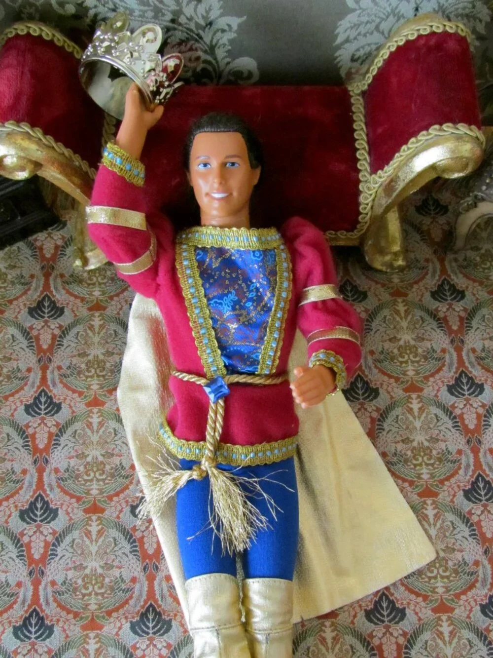 RAPUNZEL'S PRINCE in ORIGINAL OUTFIT w ROOTED HAIR, ROYAL OUTFIT, PRINCE KEN